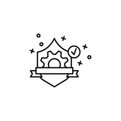Poster - Guarantee, defense, shield icon. Element of customer services icon