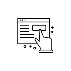 Poster - Hand, web, info, answer icon. Element of customer services icon