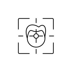 Aufkleber - Facial recognition, augmented reality icon. Element of augmented reality icon