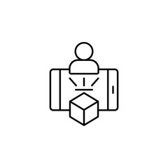 Aufkleber - Augmented reality, hologram, mobile icon. Element of augmented reality icon