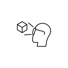 Aufkleber - Augmented reality, smart glasses, object icon. Element of augmented reality icon