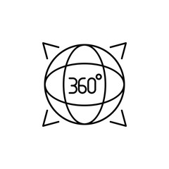 Aufkleber - Augmented reality, global, 360, rotation icon. Element of augmented reality icon