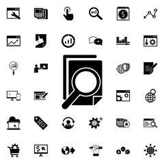 Poster - Content check icon. Universal set of seo and development for website design and development, app development