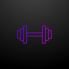 Poster - Dumbbells outline nolan icon. Elements of sport set. Simple icon for websites, web design, mobile app, info graphics