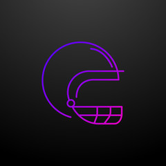 Poster - Rugby helmet outline nolan icon. Elements of sport set. Simple icon for websites, web design, mobile app, info graphics
