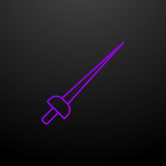 Poster - Sword outline nolan icon. Elements of sport set. Simple icon for websites, web design, mobile app, info graphics
