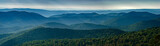 Fototapeta Fototapety góry  - View of Blue Ridge Mountains (near) and Appalachian Mountains (distance) from overlook on Skyline Drive in Shenandoah National Park, Virginia, USA, in late September.