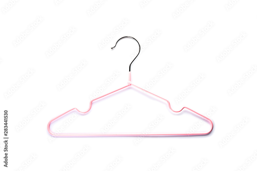 Clothes hanger on white background