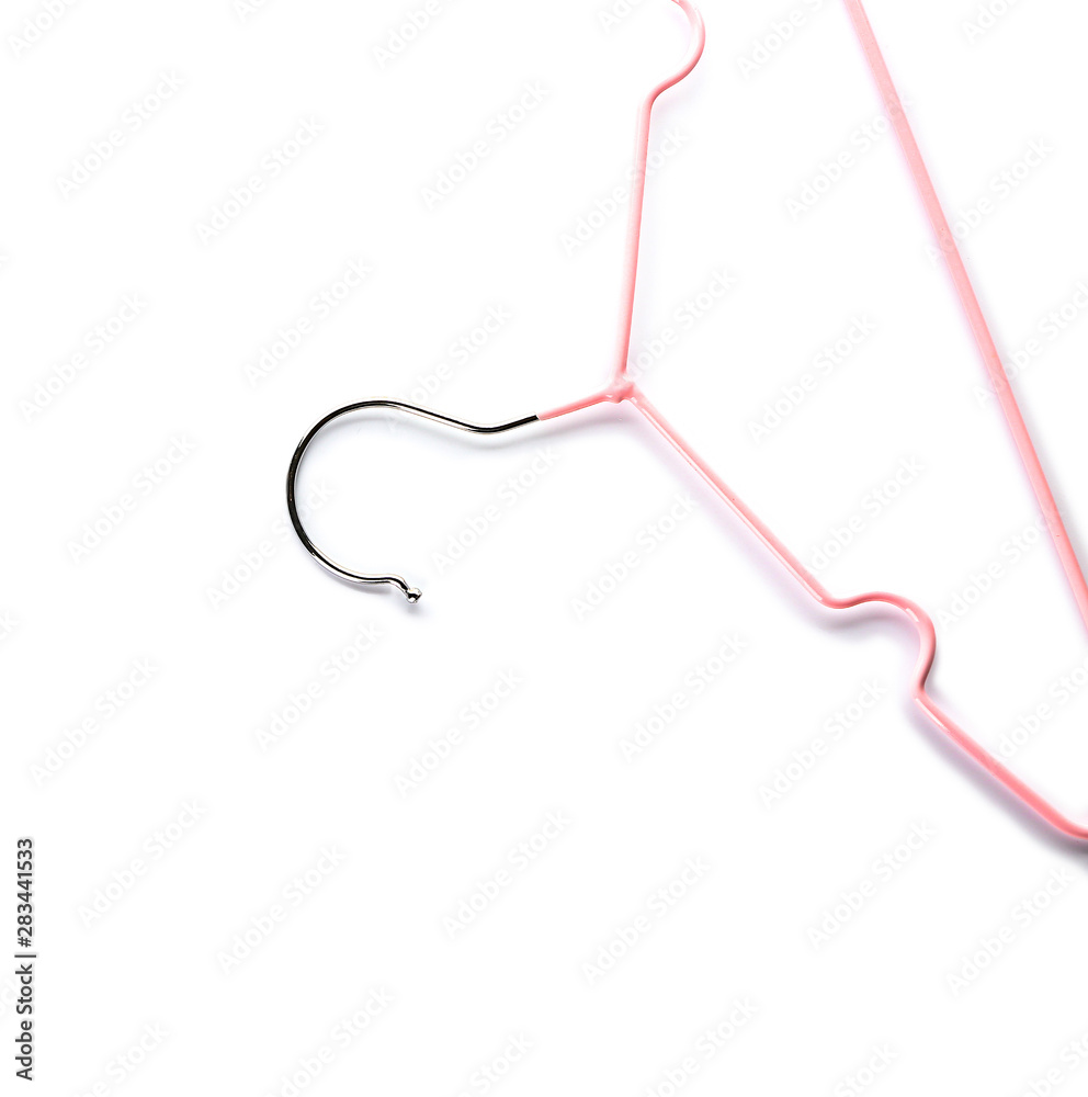 Clothes hanger on white background