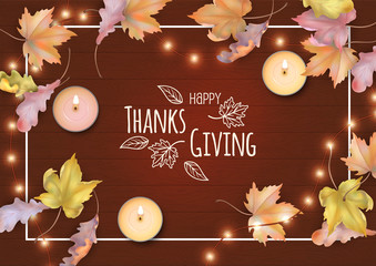 Wall Mural - Happy Thanksgiving Card