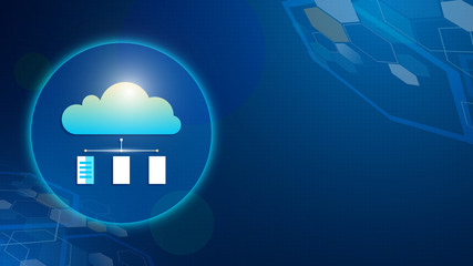 Wall Mural - cloud data computing network connection concept design background