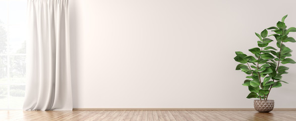 Interior background 3d render