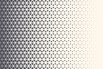 Triangle Vector Abstract Geometric Technology Background. Halftone Triangular Retro 80s Simple Pattern. Minimal Style Dynamic Tech Wallpaper