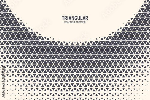 Cuadros en Lienzo Triangle Shapes Vector Abstract Geometric Technology Curved Structure Isolated on Light Background