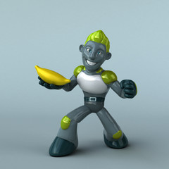 Green Robot - 3D Illustration