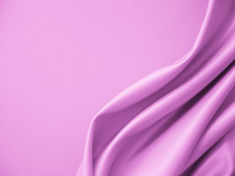 Wall Mural - Beautiful smooth elegant wavy light pastel purple satin silk luxury cloth fabric texture, abstract background design. Card or banner.