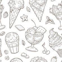 Ice Cream Seamless Pattern