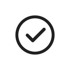 Poster - Checkmark vector isolated icon. Check mark success symbol. Complate sign on white background.