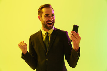 Sticker - Handsome young businessman wearing formal suit