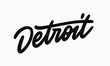 Detroit hand written city name.Modern Calligraphy Hand Lettering for Printing,background ,logo, for posters, invitations, cards, etc. Typography vector.