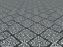 Abstract Colorful Hexagon Square Geometric Seamless Pattern Symmetric Kaleidoscope Fashion