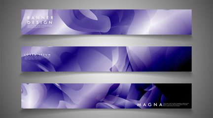 Wall Mural - collection of banner sets. background gradient irregular blue waves. vector illustration of eps 10