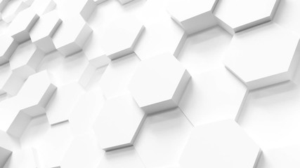 Wall Mural - moving technology hexagon pattern background - 4k seamless loop