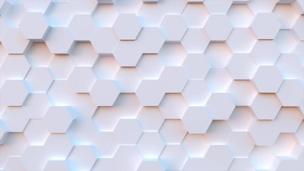 Sticker - moving technology hexagon pattern background - 4k seamless loop