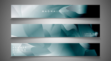 Vector banners with liquid wave background suitable for advertising and so on. technology design. eps 10