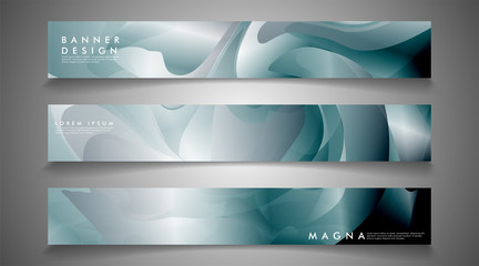 Vector banners with liquid wave background suitable for advertising and so on. technology design. eps 10