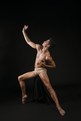 Naklejka na meble Naked man spreading legs and hands to sides