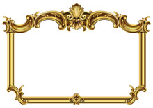 Gold Classic Frame Of The Rococo Baroque