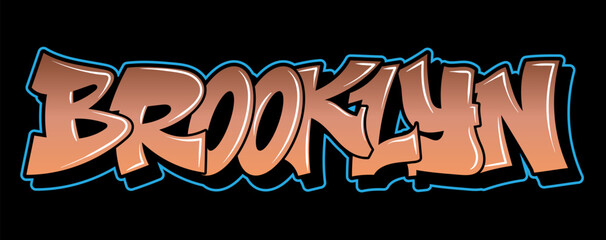 Wall Mural - Graffiti style lettering text design