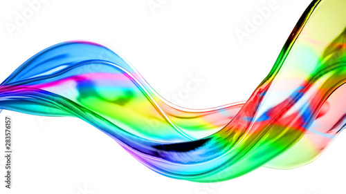 splash-of-multi-colored-transparent-liquid-3d-illustration-3d-rendering