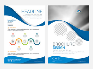 Wall Mural - brochure or flyer layout template, annual report cover design background