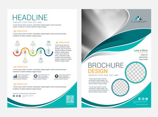 Wall Mural - brochure or flyer layout template, annual report cover design background