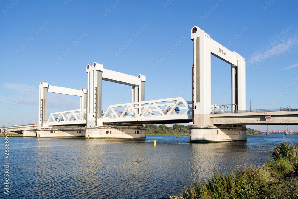 ROTTERDAM, THE NETHERLANDS - JULY 5, 2019: The Botlekbrug (Botlek ...