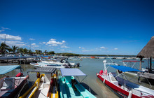 Mexico March 20 2017 The Bay With Fishing Boats, Harbor