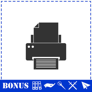 Printer icon flat