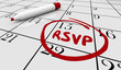 © iQoncept - RSVP Date Day Circled Calendar Reserve Event Party Response 3d Illustration