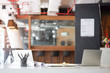 © wattana - Workspace desk and laptop. copy space and blank screen. Business image, Blank screen laptop and supplies.