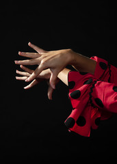 Wall Mural - Close-up flamenca woman crossing arms