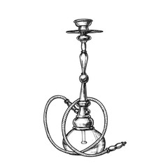 Wall Mural - smoking hookah lounge cafe instrument retro vector. arabia oriental relaxation smoking aroma flavore