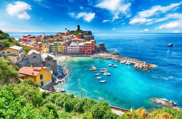 famous city of vernazza in italy