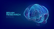 Brain scanning medical hologram. Cyberpunk biotechnology virtual