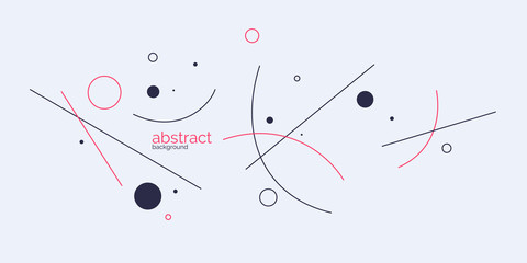 Poster - Abstract geometric background. Poster with the flat figures.