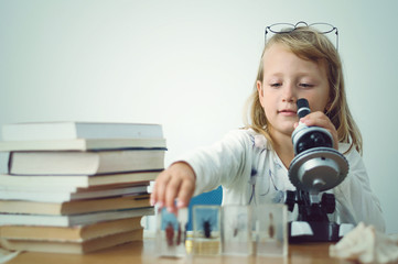 little girl scientist