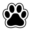© oxinoxi - Animal paw print dog cat vector icon