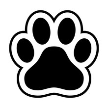 Animal Paw Print Dog Cat Vector Icon