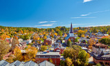 Fototapeta Miasto - Montpelier town skyline at autumn in Vermont, USA
